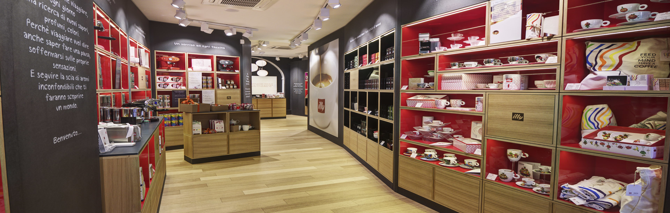 Illy shop furniture discover the realizations of Illy Shop